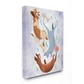 The Kids Room By Stupell Raining Cats and Dogs From A Purple Sky Canvas Wall Art