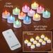 Led Tealight Candles With Remote - Set Of 12 Color Changing