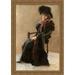 Portrait of an elegant lady 28x40 Large Gold Ornate Wood Framed Canvas Art by John Bauer