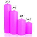 1 Pc 3x9 Hot Pink Pillar Candles Unscented 3 in. diameterx9 in. tall