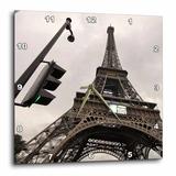 3dRose Paris France Tour Eiffel - Wall Clock 10 by 10-inch