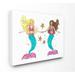 The Kids Room By Stupell Two Blue and Pink Mermaid Friends with Starfish Canvas Wall Art