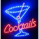 Homelala - Cocktails - High Visible Bright Big Chip Open Cocktail Martini Led Moving Flashing Animated Sign Colors Neon Business Motion Light Sign On Off Switch Button Chain 19x10 for Drink Food