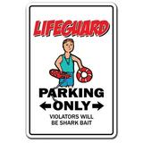 Lifeguard Sign | Indoor/Outdoor | Funny Home DÃ©cor for Garages Living Rooms Bedroom Offices | SignMission Parking Pool Beach Patrol Life Guard Swim Swimmer Swimming Gift Sign Wall Plaque Decoration