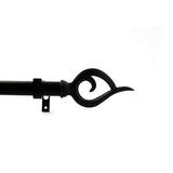 Urbanest Flame Single Curtain Rod and Hardware Set