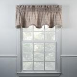 Ellis Curtain Davins High Quality Room Darkening Solid Natural Color Lined Scallop Window Valance - 70 x17 - 70 x 17 CLY