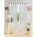 Kashi Home Leah Collection Window Sheer / Curtain / Panel 55 x 84 Lightweight Solid Sheer Design in Beige - Single Panel Grommet Top Hanging Panel