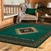 United Weavers Brunswick Avalon Southwestern Border Accent Rug LT Green 1 10 x 3