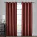 100% Blackout Curtain - Diamond Jacquard Woven Drape Theme (Set of 2): 54 x 96 Pair Brick