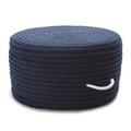 Colonial Mills H561P020X011 20 x 20 x 11 in. Simply Home Solid Pouf Navy