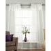 White Rod Pocket w/ attached Valance Sheer Tissue Curtain/Drape/Panel-84 -Piece