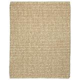 Anji Mountain Bamboo Rug Co. 4Ft X 6Ft Zatar Ribbed Loop Pile Natural Wool and Jute Rug