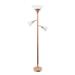 Elegant Designs 3 Light Floor Lamp with Scalloped Glass Shades Rose Gold