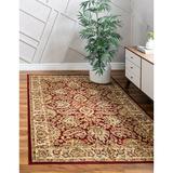 Unique Loom Asheville Voyage Rug Red/Cream 5 3 x 8 Rectangle Floral Traditional Perfect For Living Room Bed Room Dining Room Office