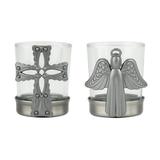 Small Cross Votive Tealight Candle Holder Religious Gray (Sold Separately)