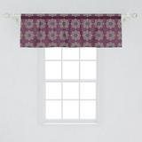 Ambesonne Ethnic Window Valance Flower Pattern with Oriental Elements Culture Motifs Arrangement Curtain Valance for Kitchen Bedroom Decor with Rod Pocket 54 X 18 Multicolor