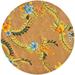 SAFAVIEH Soho Madison Floral Wool Area Rug Brown/Multi 8 x 8 Round