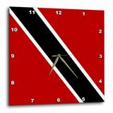 3dRose Trinidad and Tobago Flag - Wall Clock 15 by 15-inch