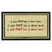 Rubber-Cal I Will Not Be a Doormat! Funny Coir Mats 18 x 30-Inch