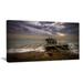 Design Art Broken Wooden Pier for Boats Sea Bridge Photographic Print on Wrapped Canvas