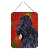 Carolines Treasures SS4696DS1216 Briard Red and Green Snowflakes Holiday Christmas Wall or Door Hanging Prints 12x16
