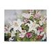 Trademark Fine Art White Lilies And Mixed Colored Cosmos Canvas Art by Joanne Porter