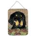 Carolines Treasures SS4104DS1216 Gordon Setter on Faux Burlap with Pine Cones Wall or Door Hanging Prints 12x16