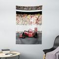 Cars Tapestry Sports Theme Red Race Car Side View on a Track Leading the Pack with Motion Blur Wall Hanging for Bedroom Living Room Dorm Decor 40W X 60L Inches Gray Red Black by Ambesonne