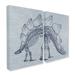 The Kids Room by Stupell Kids Dinosaur Bones Animal Blue Design 2pc Canvas Wall Art Set by Daphne Polselli