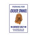 Cocker Spaniel novelty sticker | Indoor/Outdoor | Funny Home DÃ©cor for Garages Living Rooms Bedroom Offices | SignMission Gun Lover Breeder Groomer Decal Wall Plaque Decoration