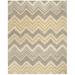 SAFAVIEH Capri Robynne Geometric Chevron Wool Area Rug Grey/Gold 8 x 10