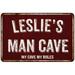 LESLIE S Man Cave Sign Garage Mancave Decor Accessories Signs Vintage Retro Rustic Tin Wall Art Name Home Beer Dads Gift 8 x 12 Matte Finish Metal 108120003312