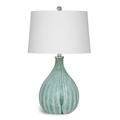 Bassett Mirror Nassau Glass Table Lamp in Green Sea Glass