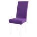 PiccoCasa 4 Pack Spandex Plain Dining Room Chair Covers Plain Seat Covers Purple