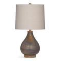 Paisley Glass Table Lamp in Charcoal