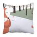 ARTJIA cute baby fox wolf smile romantic autumn forest Pillowcase Throw Pillow Cover Case 18x18 inches