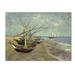 Trademark Fine Art Fishing Boats on the Beach Canvas Art by Vincent van Gogh