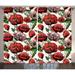 Ambesonne Poppy Flower Curtains 2 Panel Set Colorful Polkadots 108 x 84 Red Green Dried Rose