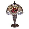 Meyda Tiffany 26675 Stained Glass / Tiffany Accent Table Lamp From The Renaissance Rose
