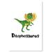 Awkward Styles Dilophosaurus Unframed Art Dinosaur Poster Dinosaur Lovers Gifts Digital Art T Rex Dinosaur Room Wall Art Decals Home Decor Colorful Room Decor Dinosaur T-Rex Poster Decor for Office