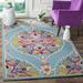 SAFAVIEH Bellagio Rio Floral Wool Area Rug Light Blue/Multi 5 x 8