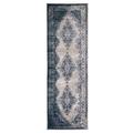 Traditional Oriental Vintage Medallion Non Slip Indoor Runner Rug Gray 2 7 x 8