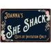 Joanna s SHE SHACK Sign Metal Wall Decor 16 x 24 Matte Finish Metal 116240060327