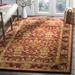 SAFAVIEH Antiquity Francine Floral Bordered Wool Area Rug Wine/Gold 6 x 9