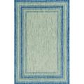 HomeRoots 352728 7 ft. 10 in. x 10 ft. 10 in. UV-Treated Polypropylene Grey & Denim Area Rug