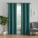 Eclipse Microfiber Energy-Efficient Solid Blackout Grommet Top Single Window Curtain Panel Peacock Blue 42 x 95