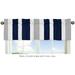 Navy Grey Stripe Window Valance by Sweet Jojo Designs