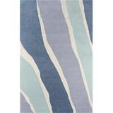 Momeni Novogratz Delmar Abstract Striped Modern Area Rugs Blue and Off-White 108.0 x 144.0