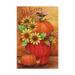 Trademark Fine Art Sunflower And Pumpkin Red Basket Canvas Art by Melinda Hipsher