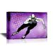 wall26 - Skiing Canvas Wall Art - Pop Art Style Skater - Gallery Wrap Modern Home Art | Ready to Hang - 16x24 inches